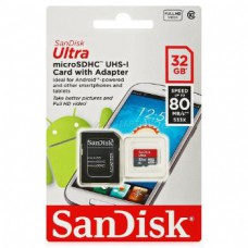 micro SDHC UHS-I Sandisk Ultra 32GB/ class10 80MB/120МВ/S