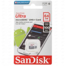 micro SDHC UHS-I Sandisk Ultra 64GB/ class10 80MB/S (без адаптера)