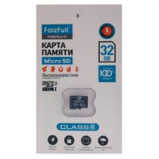 microSD 32Gb FaizFull class 10 без адаптера